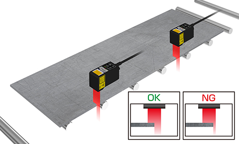 Detecting deviation of the copper/steel plate