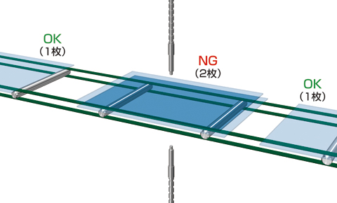 Detecting overlapping silicon wafer