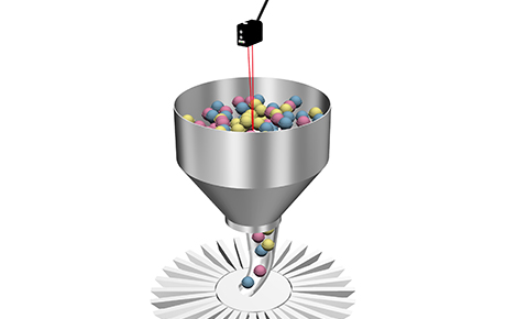 Detection of upper/lower limit of hoppers