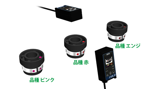 Sorting mounting bush by color of marking