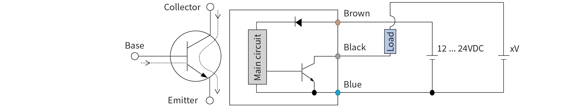 NPN Open-Collector Output Circuit Diagram