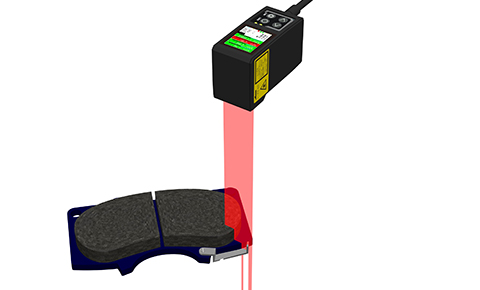 Checking parts height on the brake pad assembly