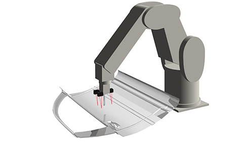 Positioning of robot arm