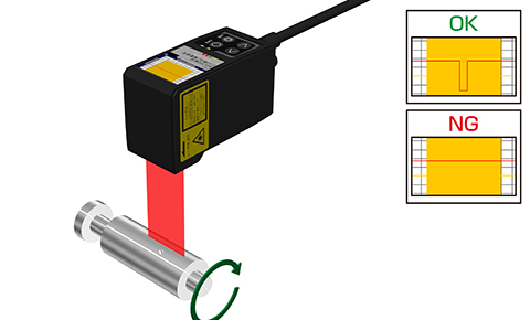 Detecting a hole on the shaft