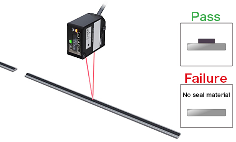 Detecting seal material on pressed products