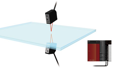 Detecting overlapping of glass plates