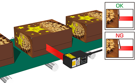 Detecting if the lid of the individual package is glued correctly or not