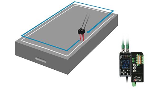 Checking amount of adhesive applied