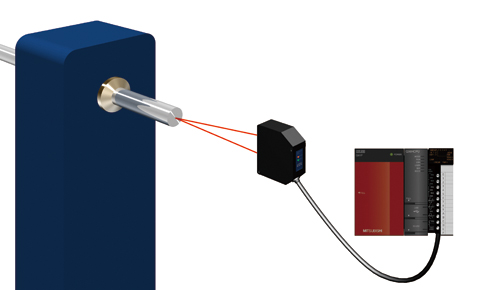 Measuring length of metal bar for cutting machine