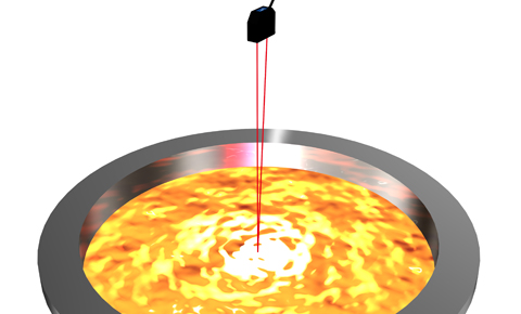 Controlling level of melting glass