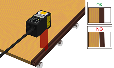 Inspection if the plastic part is stuck on the board correctly or not