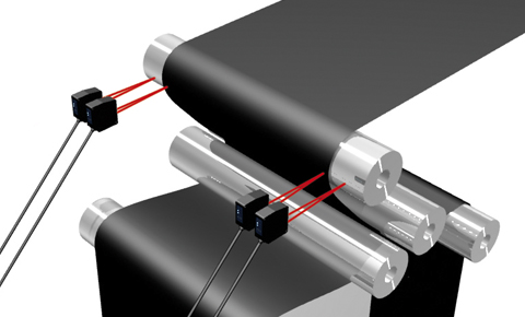 Measurement of rubber sheet thickness at calendaring