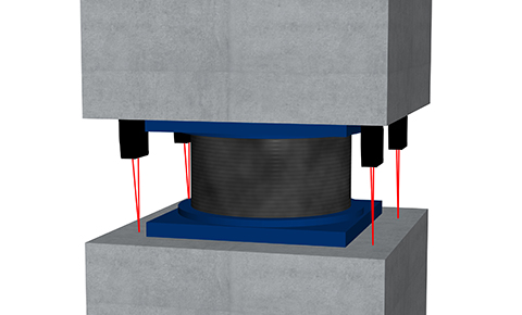 Measuring thickness deviation of rubber for aseismic base isolation