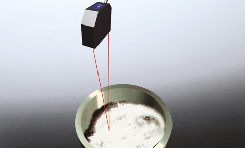 Measurement of level of melted metal