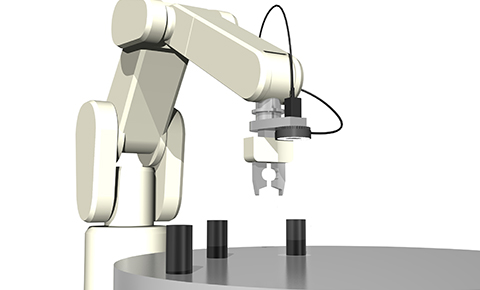 Robot handling and appearance inspection at assembly line