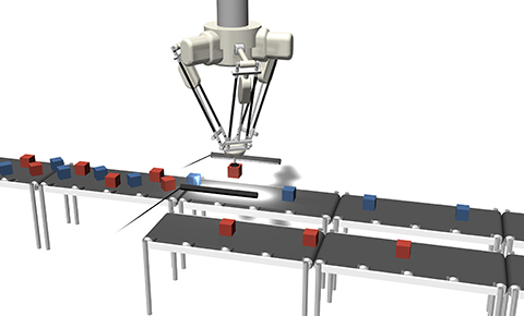 Picking and place of workpieces by robot