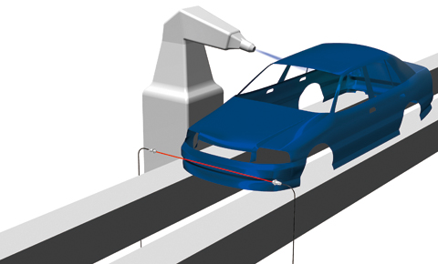 Detecting body in the coating process