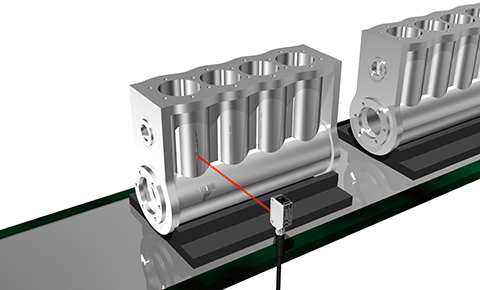 Detecting engine block on the conveyer