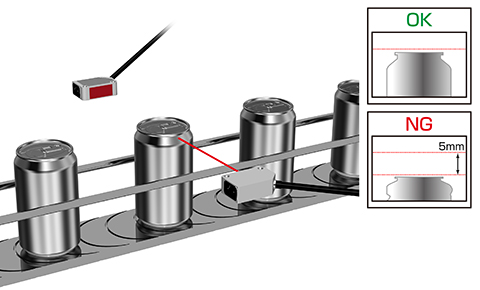 Detection of crushing in cans