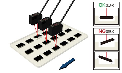 Checking IC sitting on the tray correctly or not