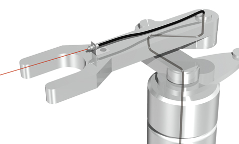 Attaching sensor head at the robot arm