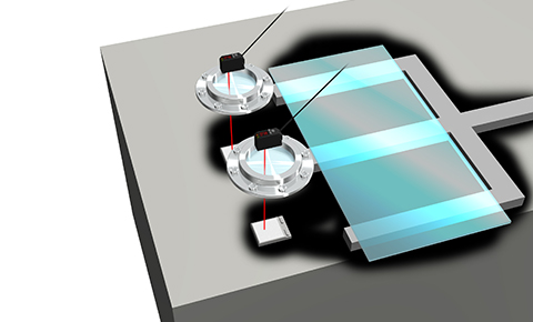 Detecting glass plate in the vacuum chamber through view-port