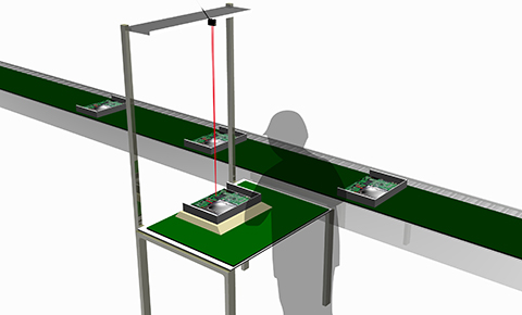 Detecting existence of workpiece in the cell production line