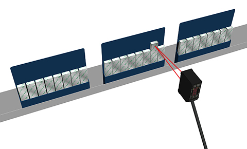 Detecting plain chewing gum protruding from the package