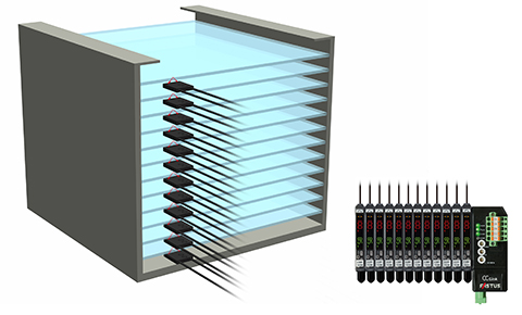 Detecting existence of glass plates in the rack