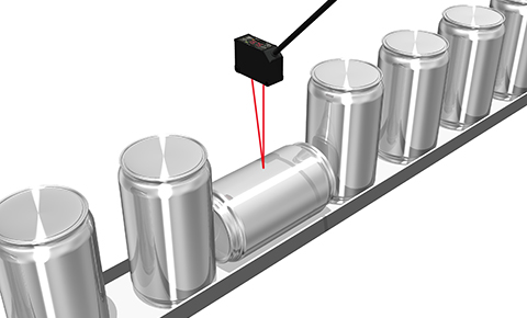 Detecting fallen can on the conveyer