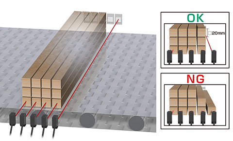 Detecting toppling when transporting building materials