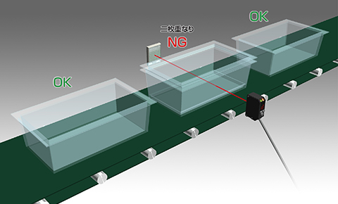 Overlap detection of transparent containers