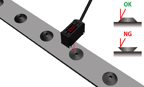 Detecting the right side of the black rubber part