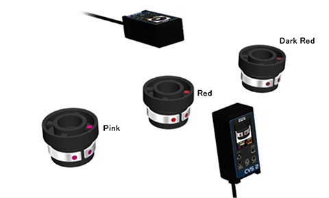 Sorting mounting bush by color of marking