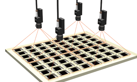 Checking existence of parts on the tray