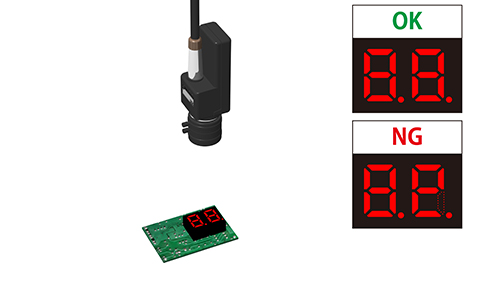 Checking lighting of each part of 7 segment display