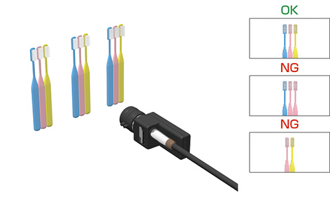 Inspecting color combinations in toothbrush sets