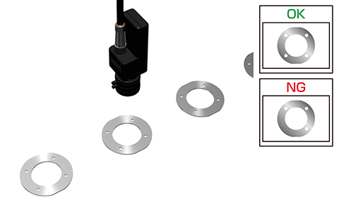 Detecting the hole clogged with machining scraps